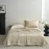 Qualidade Premium Conjunto de Edredom de Verão de Seda Tencel Lenzing Classe A Quatro Peças 120S Jacquard de Ponta Vazado Edredom Refrescante de Verão