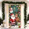 2025 Novo Tecido Pendurado Transfronteiriço Cortina de Porta Temu Xiyin Jit Peça Única Dropshipping Capa de Porta de Papai Noel Tecido Decorativo