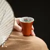 Mo Ji Alum Vermelho Pintado à Mão Yuexin Flor Boca Chá Perfumado Xícara de Chá Cereja Vermelha Underglaze Color literati Alta Xícara de Chá