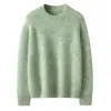 Suéter de Cashmere Feminino 100% Cashmere Puro Casual Mais Fácil de Combinar Moda Casual Fio Pontilhado Gola Redonda Pulôver Suéter de Tricô