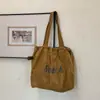 Bolsa de Mano de Moda Ligera de Gran Capacidad Estilo Coreano para Mujer 2026 Estampado de Letras Bolso de Hombro Único para Viajes Cotidianos