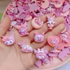 Morado brillante Serie Biblioteca DIY crema funda para teléfono móvil accesorios de resina pasador hecho a mano cuerda para el pelo paquete de materiales para joyería