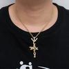 Colgante con cruz de Cactus Jack, la marca Travis Scott más vendida en Europa y Estados Unidos, joyería de hip hop.