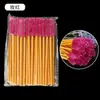 Set de 50 Piezas de Cepillo para Pestañas de Varilla de Cristal Ly, Peine para Pestañas de Varilla Sólida, Cepillo para Cejas en Espiral, Herramientas para Rizar Pestañas y Extensiones de Pestañas