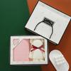 Toalla de regalo en caja, paquete de dos, embalaje de oso, regalo para festival, boda, toalla absorbente de agua, toalla de forro polar coral.