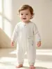 Enterizo de Modal de Manga Larga de Verano para Recién Nacidos 0-1 Año Ropa de Casa con Aire Acondicionado Pijamas y Ropa para Gatear