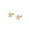 Pendientes de Pétalo de Zircón Coloridos Más Vendidos en Amazon Europa y Estados Unidos Pendientes de Flor Espiral Multicolor de Moda Pendientes
