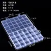 Caja Transparente de Plástico PP con 24 Compartimentos Caja para Joyería de Perlas Caja para Almacenamiento de Frijoles DIY Caja Organizadora para Piezas de Ferretería