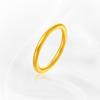Anillo liso simple de método antiguo anillo de acero de titanio sólido nicho femenino sensación de alto nivel no se desvanece oro de 18k marea rojo de internet