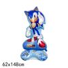 Globo de Papel de Aluminio de Sonic con Forma de Dibujo Animado Globo de Película de Aluminio Venta al por Mayor Globo para Decoración de Fiesta de Cumpleaños