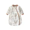 Saco de dormir de doble capa para bebé Primavera y Otoño Algodón Puro Forma de U Pijamas para niños Recién nacido Tipo cremallera Manta multifuncional anti-patadas