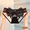 Panty Sexy de Talla Grande para Mujer con Bordado de Moño Dulce, Entrepierna Abierta, No Necesita Quitarse, Panty de Encaje con Diseño de Entrada Trasera