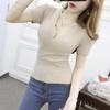Camiseta de Manga Corta Ajustada de Punto Cruzado con Cuello Redondo Sexy Estilo Coreano para Mujer, Talla Única, Versátil, Escote en V