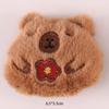 Pingente de Pelúcia Capivara Chaveiro Boneca Fofa Porquinho da Índia Aquático Boneca Broche Desenho Animado Castor Encapuzado Enfeites Pendurados
