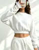 Top de manga larga con cuello redondo ajustado para mujer, estilo 'hot girl', transfronterizo 2026, versátil, para ir al trabajo, top corto al por mayor