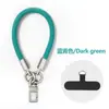 Cordón para teléfono móvil, cuerda corta de nailon tejida con clip, anti-pérdida, anti-robo, fácil de llevar, de color liso, versátil, para muñeca