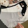Estilo de deseo puro lindo oso Ropa interior para niña de Seda de Hielo 7A antibacteriana entrepierna de algodón alargada Cintura Baja Calzoncillos sin costuras al por mayor