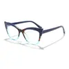 Óculos Raine Color-block Cat Eye Anti-Luz Azul Feminino Personalidade Europeia Americana Retrô Tartaruga Armação para Miopia