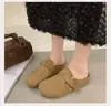 Nuevos zuecos cerrados estilo Birkenstock vintage de primavera y verano para mujer, sandalias casuales de suela gruesa