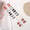 Garra de Águia Pequena Série de Estampas Casuais Manicure Usável para Mulheres 24 Peças Manicure Pronta Unhas Amêndoa