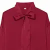Ropa de mujer transfronteriza al por mayor 2026 otoño nueva moda europea y americana versátil ceñidor de cintura ajustada satinada con corbata camisa de manga larga