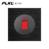 Serie de trefilado de aluminio L77 transfronteriza Interruptor de reinicio Punto Negro Panel de enchufe de Hong Kong británico Instalación empotrada estándar británico