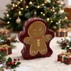 Nova Caixa de Lata de Natal Homem de Gengibre Caixa de Lata Personalizada Embalagem para Doces Chocolate Caixa de Lata para Biscoitos Atacado