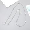 Nueva Cadena de Metal Redonda de Cristal Accesorios Funda para Teléfono Móvil Decoración Colgante Colgante Perla Cadena Corta para Mano Hebilla de Puerta Hebilla Colgante