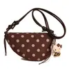 Bolso de mano tipo dumpling plisado de lunares estilo ins nicho coreano para mujer, nuevo bolso versátil de gran capacidad para hombro y bandolera de Henggeng