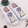 Nueva media bolsa con cálidos pantuflas de algodón antideslizantes para interior de Mickey para pareja, pantuflas cálidas de algodón para el hogar, venta al por mayor