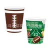 Novo Kit de Bandeja de Papel Descartável e Copo de Papel com Tema de Rugby do Super Bowl para Festa de Futebol Americano