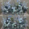Arreglos Florales de Piso Grandes de Boda Estilo Nuevo, Decoraciones con Flores de Seda, Arreglos Florales de Eucalipto, Guía de Pasillo T-Stage Arte Floral de Boda