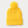 Estilo Coreano Distinctivo Otoño e Invierno Grueso Lana Tejida Gorro de Moda Cálido Todo Combinación Hombres y Mujeres Gorro con Bola de Pelo