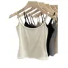Camisole Curta Racerback Puramente Sexy e Estilosa 2026 Verão Feminino Sem Mangas Cor Sólida que Cobre os Seios Laterais