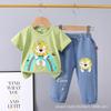 Nuevos Conjuntos de Verano para Niños y Niñas Pequeños: Pantalones de Mezclilla + Conjunto de Dos Piezas de Manga Corta con Estampado de Dibujos Animados, Múltiples Opciones Disponibles