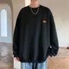 Moletom jacquard xadrez com etiqueta de design exclusivo para homens, novo top oversized da marca da moda primavera/outono, jaqueta juvenil