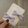 Pinza para el pelo de niña dulce y linda para estudiante, par de pinzas de lazo pequeño lila, pinza lateral, pinza para flequillo, pinza para el pelo, accesorio para la cabeza