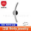 Jiangtai F136 varilla curva de titanio accesorio de piercing cara sonriente aleación de titanio G23 joyería de piercing corporal stud para cartílago de la oreja