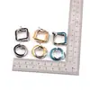 Colgante de aleación de tres anillos cuadrados y redondos irregulares de venta caliente transfronteriza Accesorios para collar DIY Colgante Joyería