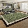 Tapete para Sala de Estar Floral Retrô Formato Especial Tapete para Sofá e Mesa de Centro Absorvente de Água Antiderrapante Veludo Cristal Tapete de Chão Cobertor de Cama para Quarto