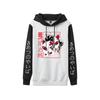 Marea transfronteriza de otoño e invierno de Europa y Estados Unidos, sudadera con capucha de colores combinados para hombre y mujer de ocio deportivo de dos dimensiones de alrededor de la hoja mata demonios