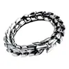 Joyería punk europea y americana al por mayor pulsera de cadena de hueso de dragón de moda creativa para hombre pulsera de acero de titanio moderna dominante