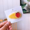 Pinza para el pelo BB bordada de felpa con forma de fruta, accesorio para el pelo, para otoño e invierno, estilo coreano