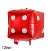 Globos de Papel de Aluminio de Póker, Piezas Cuadradas, Corazones, Tréboles, Picas Negras, Dados, Tema de Casino, Decoraciones para Fiesta de Juegos de Casino