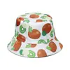 Novo Chapéu de Sol Primavera e Verão 2025 Tendência Fofo Morango Melancia Cereja Chapéu Bacia de Frutas Chapéu de Pescador Estudante Feminino