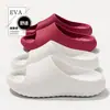 Chinelos de verão masculinos e femininos para uso externo, modelo slip-on 2026, com sola grossa, que aumentam a altura, para uso doméstico, sandálias de praia antiderrapantes para casais