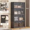 Gabinete de Almacenamiento Transparente Multicapa para el Hogar, de Pie para Dormitorio, Estante de Almacenamiento Simple a Prueba de Polvo, Gabinete de Almacenamiento para Bolsas de Juguetes
