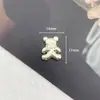 Accesorios de Aleación de Oso Retro Estilo Pequeño Fragante de Temperamento Joyería de Personalidad con Diamante y Perla Material de Hebilla Decorativa Flor de Zapato DIY