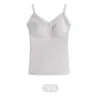 Camisola De Warm com Decote V e Renda Feminina Camiseta de Base com Bojo Sutiã Livre de Inverno Roupa Íntima Pode Ser Usada por Fora