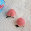 Pêssego Cherry hairpin ~ coração da menina estilo japonês personalizado divertido simulação de frutas hairpin cocar engraçado hairpin